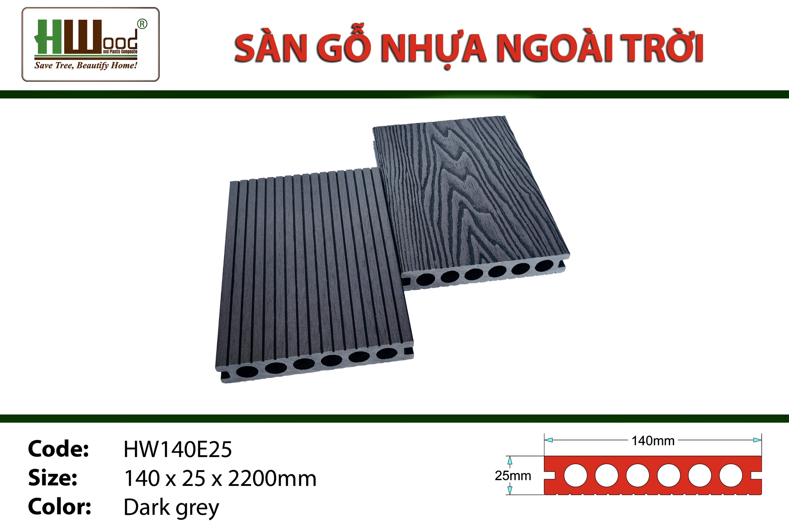 Kho nhựa ốp tường ốp trần ngoài trời Hwood Bình Dương