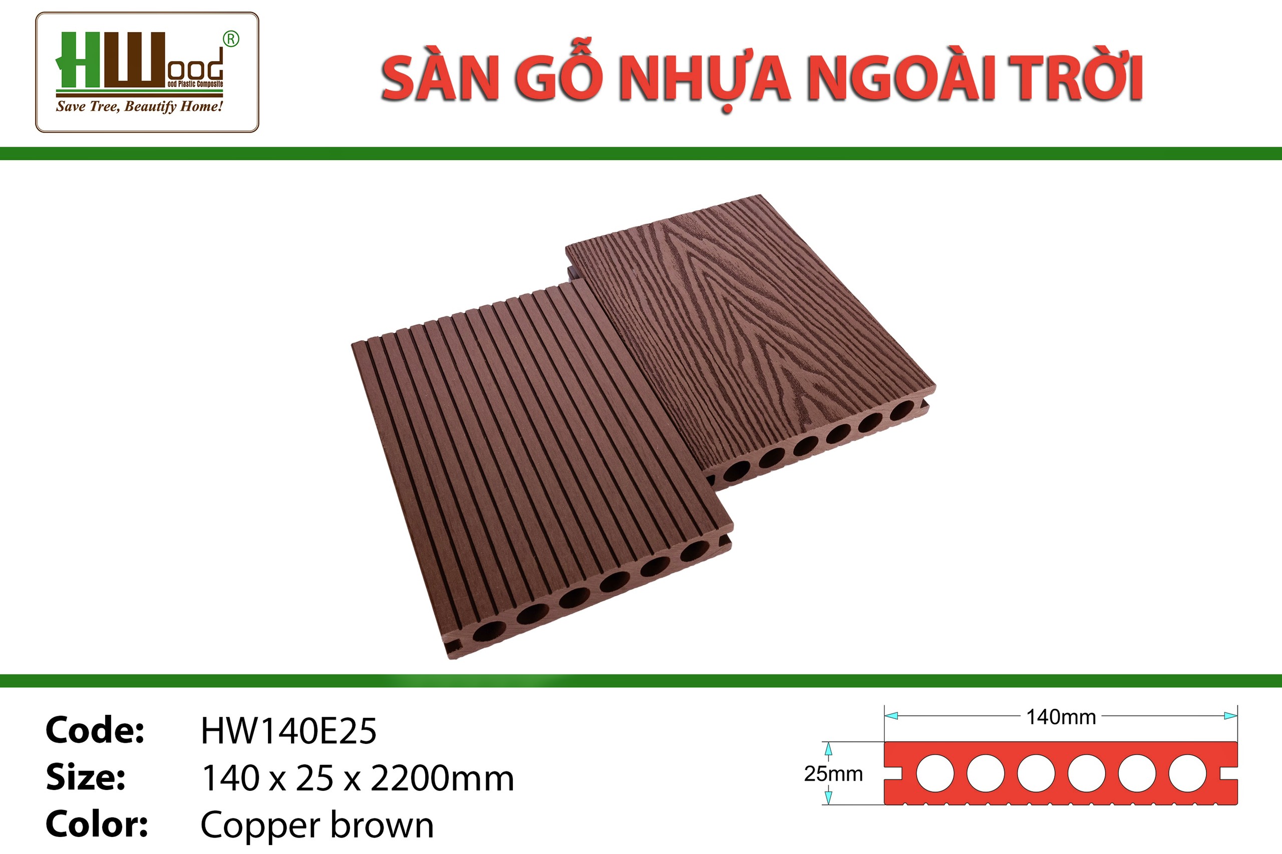 Kho nhựa ốp tường ốp trần ngoài trời Hwood Bình Dương