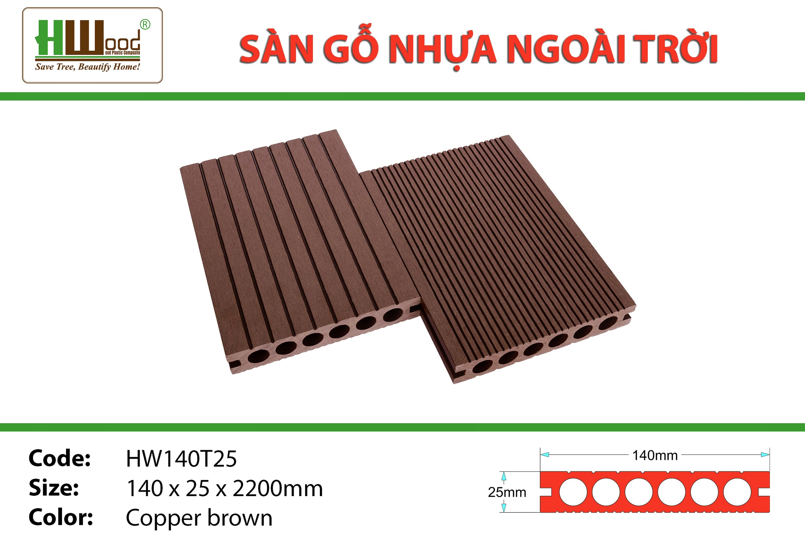 Kho nhựa ốp tường ốp trần ngoài trời Hwood Bình Dương