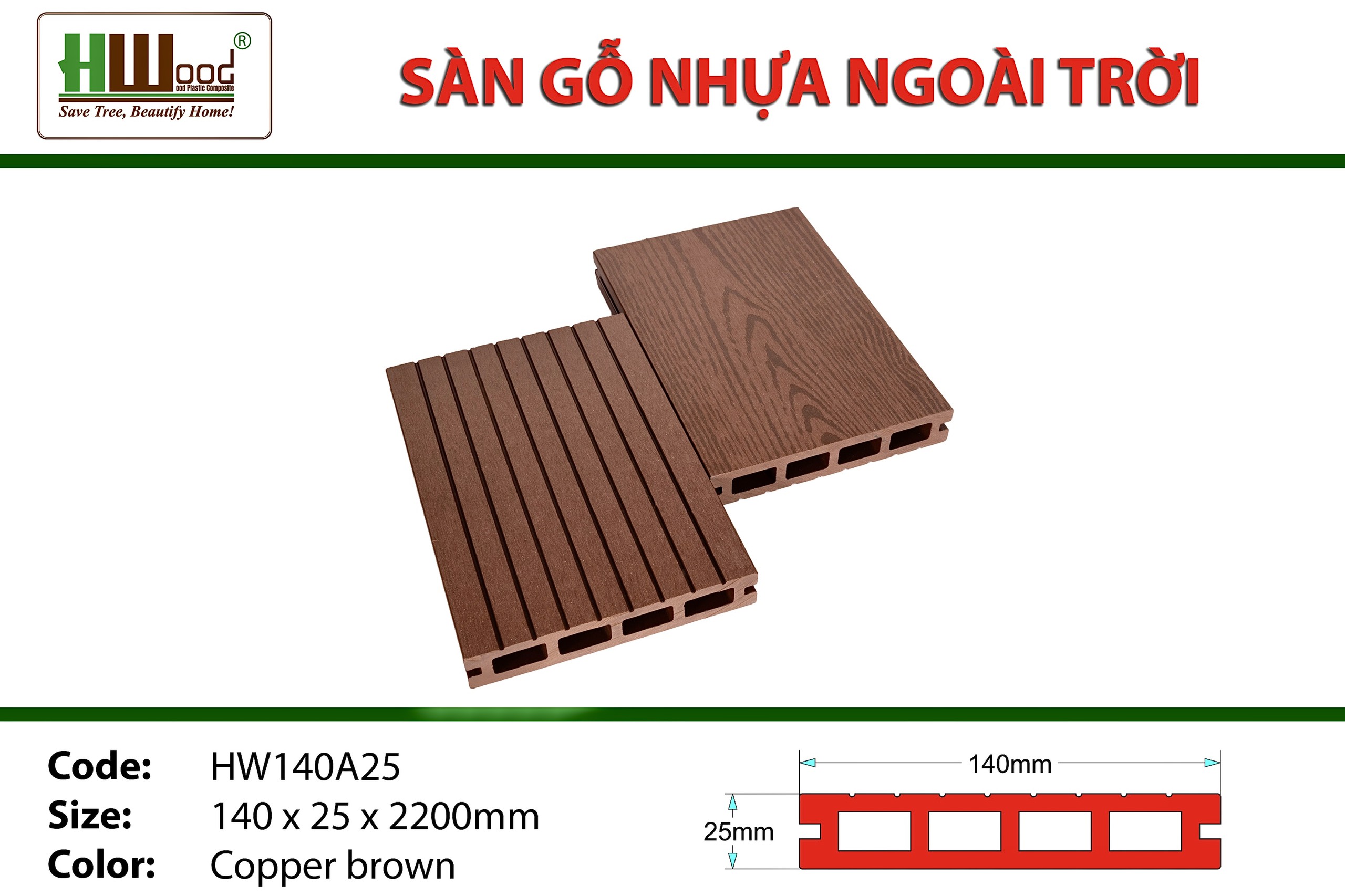 Kho nhựa ốp tường ốp trần ngoài trời Hwood Bình Dương