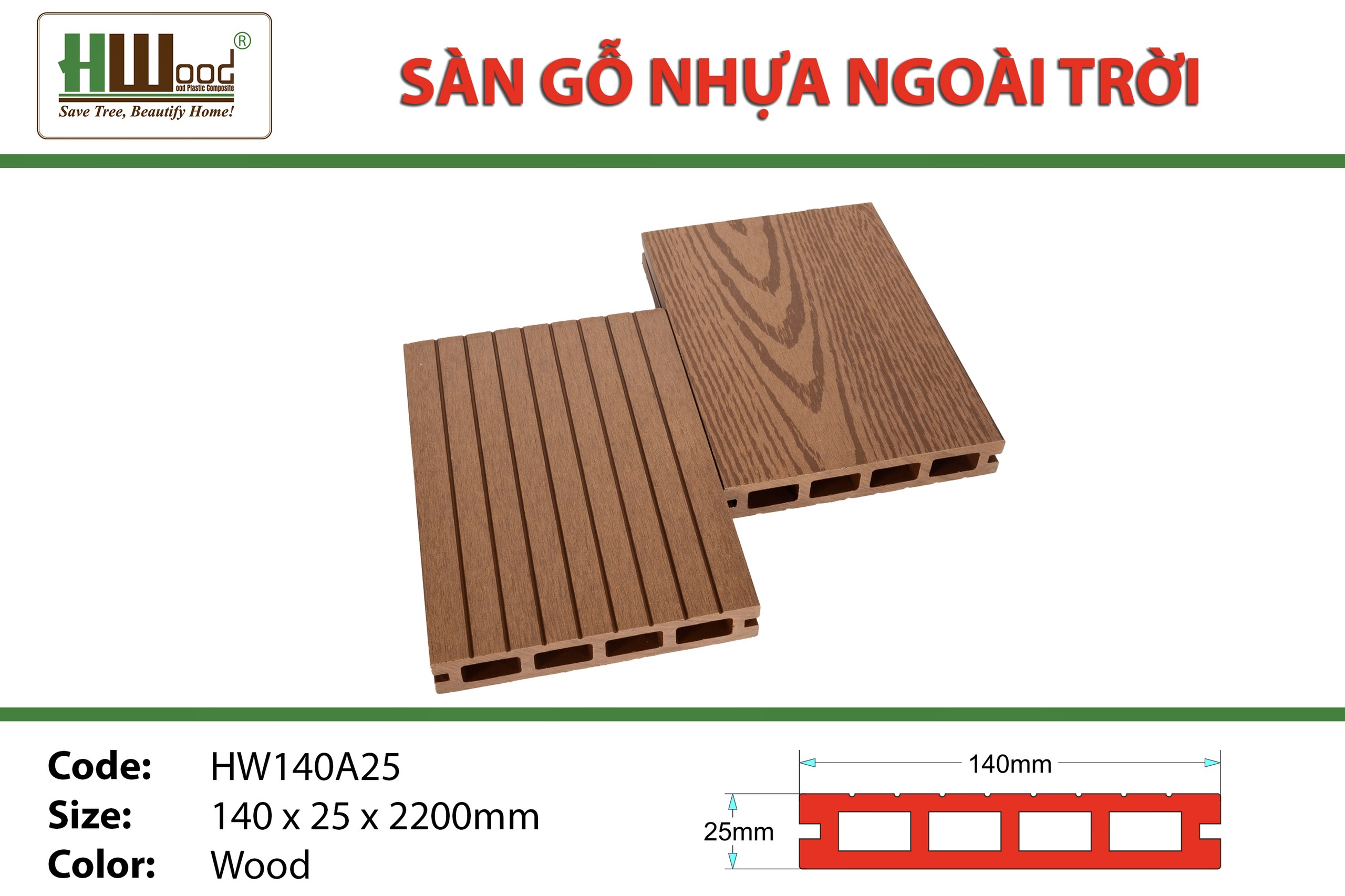 Kho nhựa ốp tường ốp trần ngoài trời Hwood Bình Dương