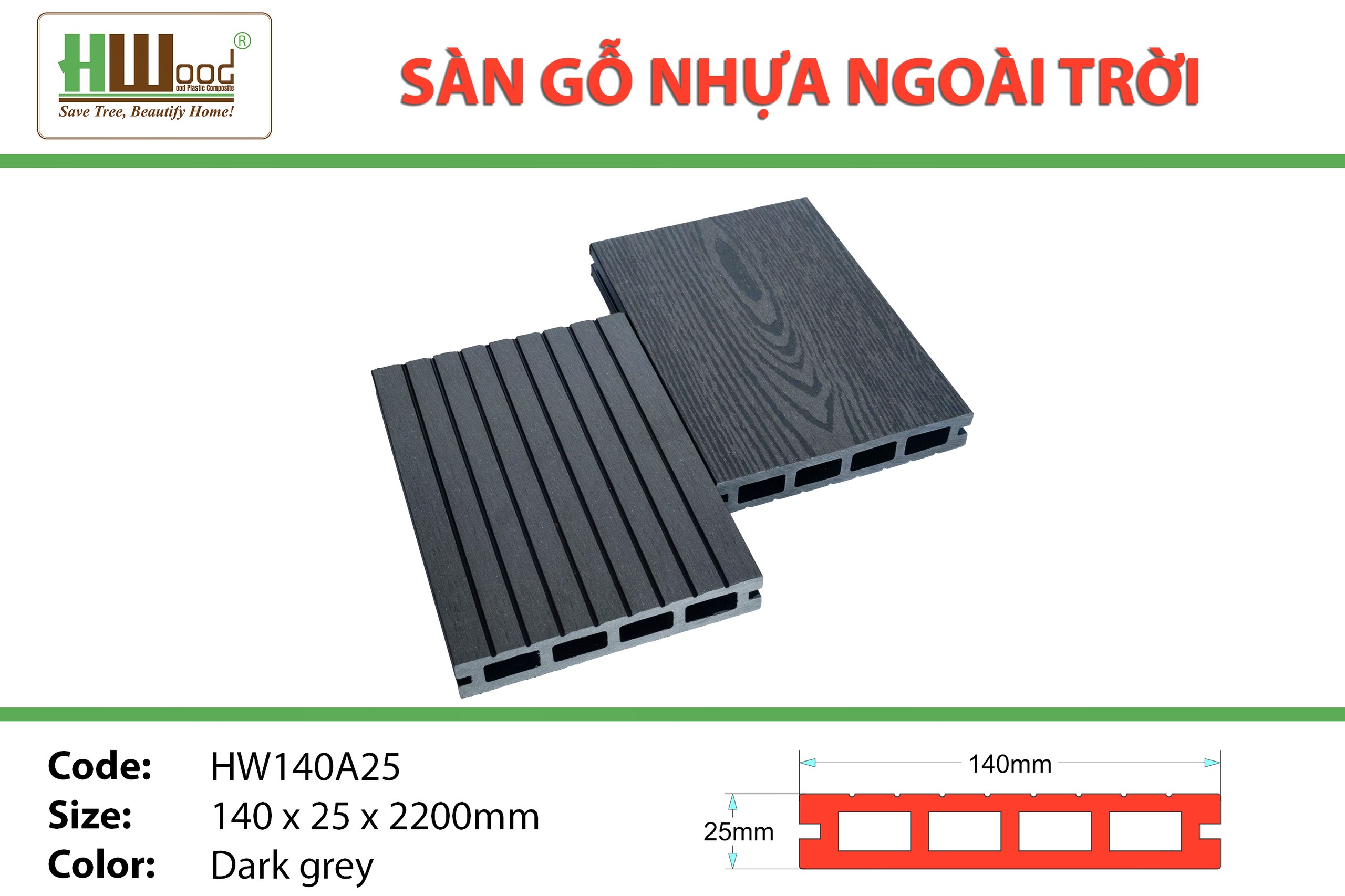 Kho nhựa ốp tường ốp trần ngoài trời Hwood Bình Dương