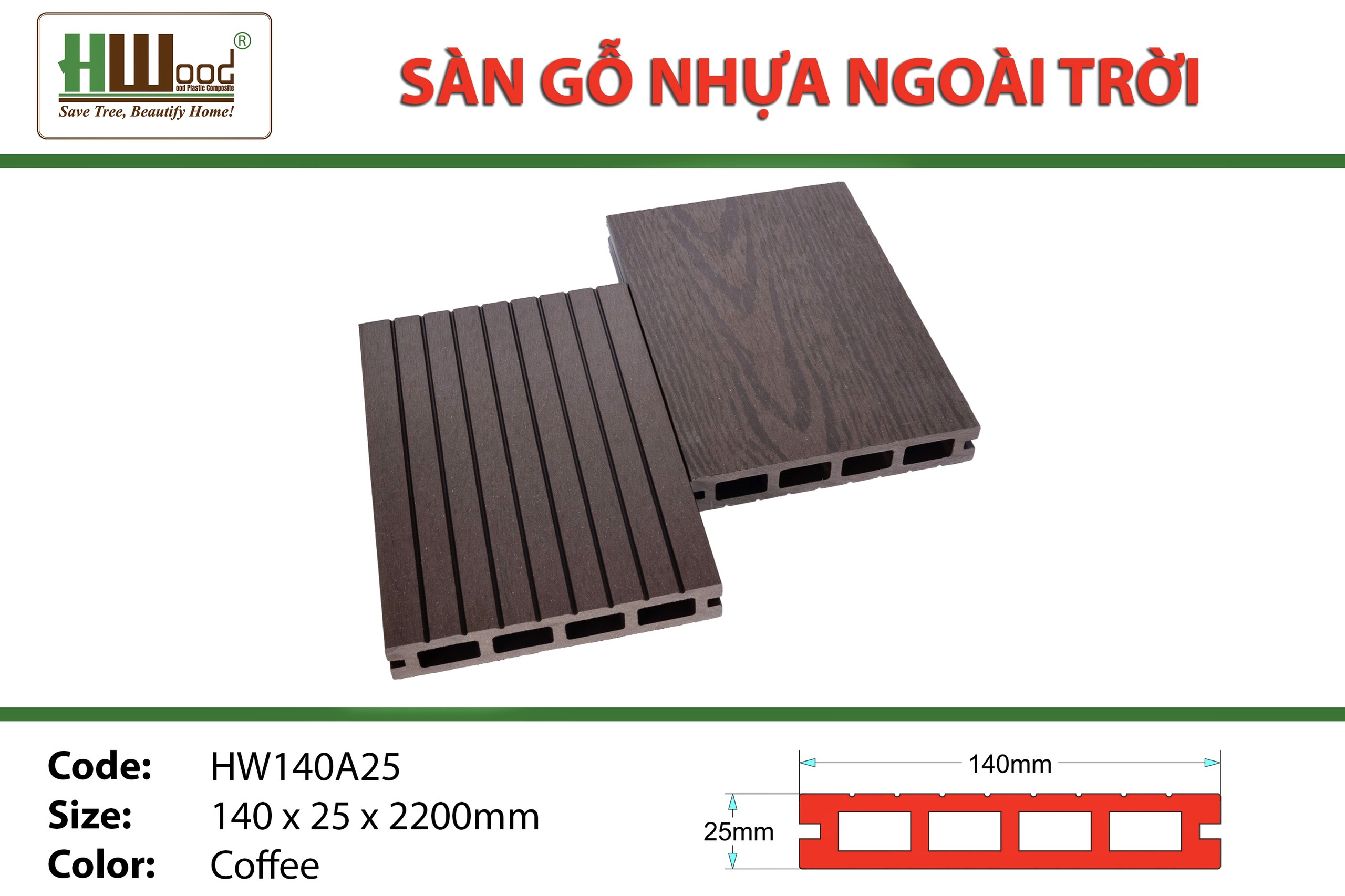 Kho nhựa ốp tường ốp trần ngoài trời Hwood Bình Dương