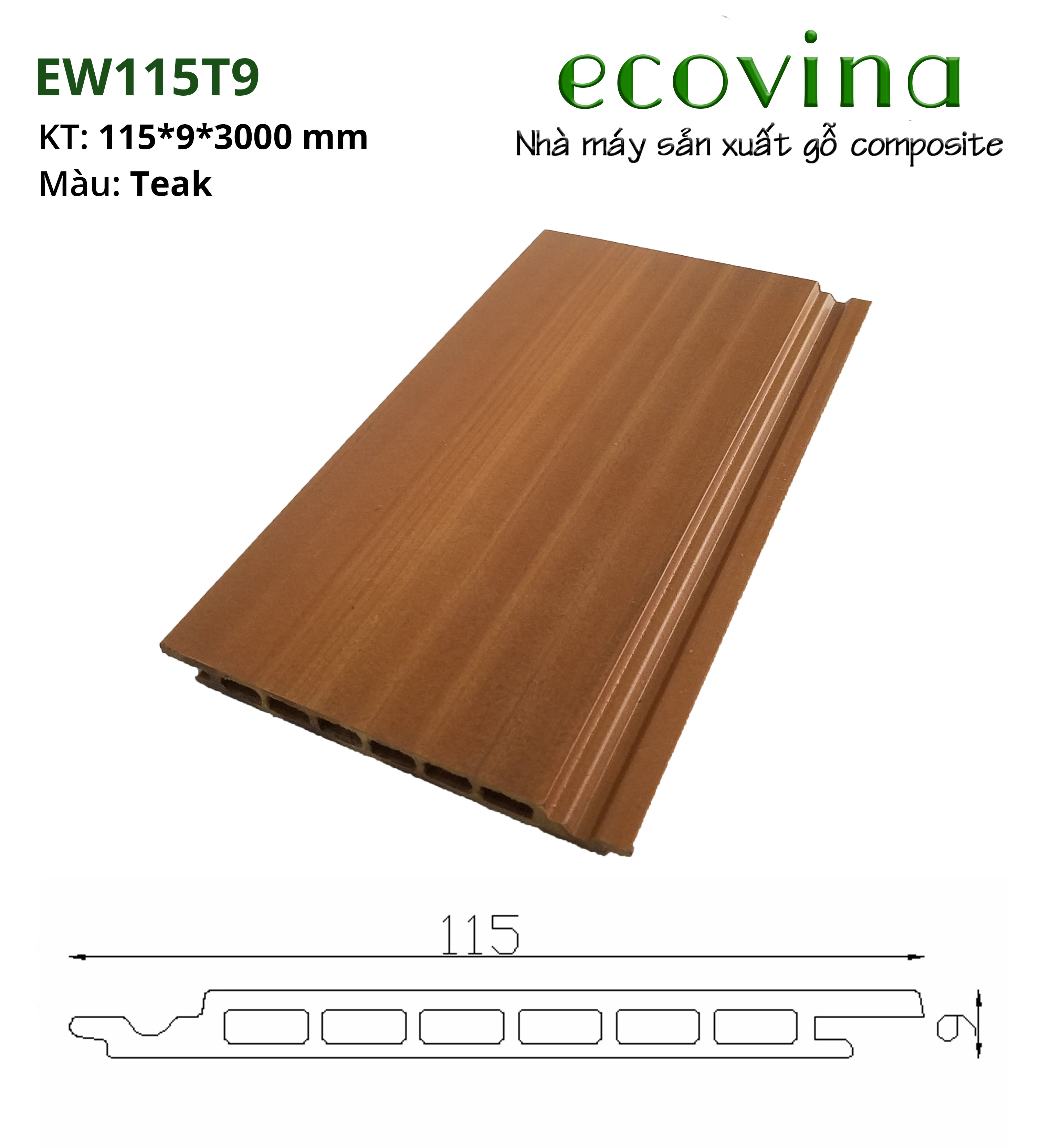 Báo giá thanh lam nhựa giả gỗ khu vực Bình Dương ecovina