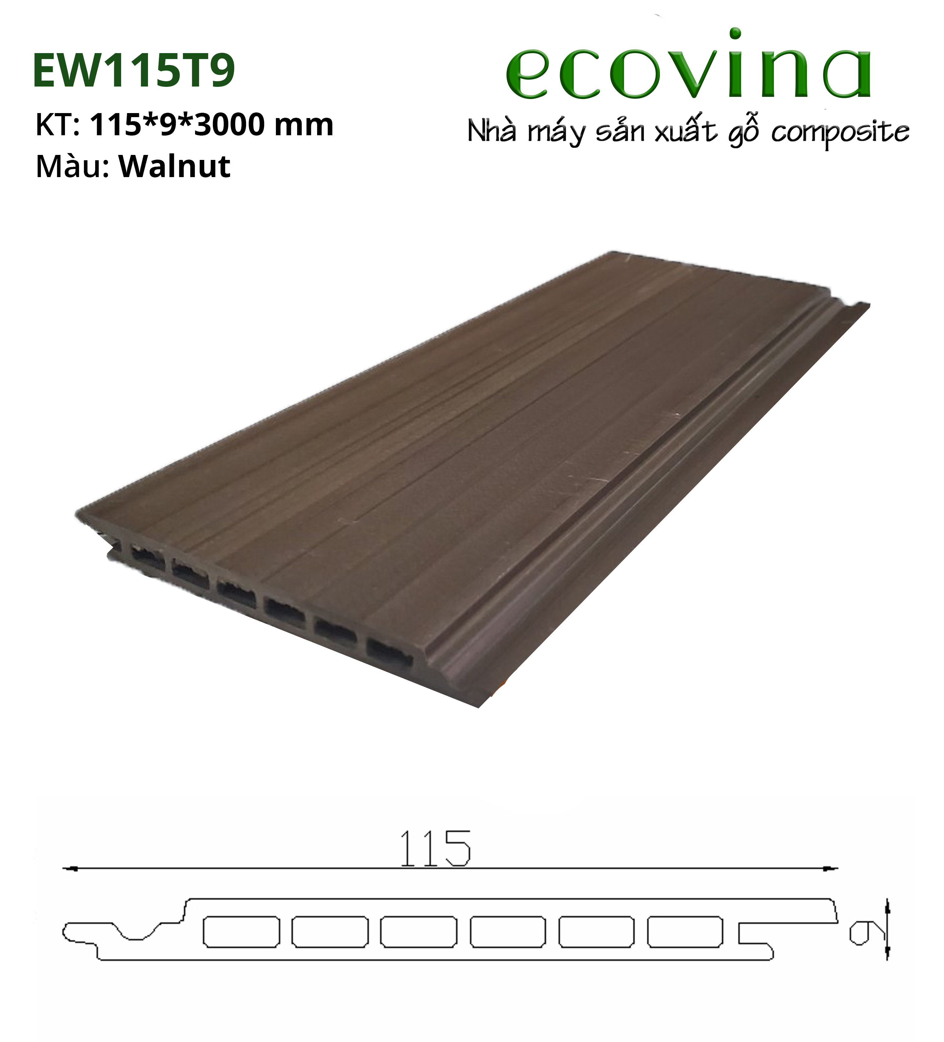 Báo giá thanh lam nhựa giả gỗ khu vực Bình Dương ecovina