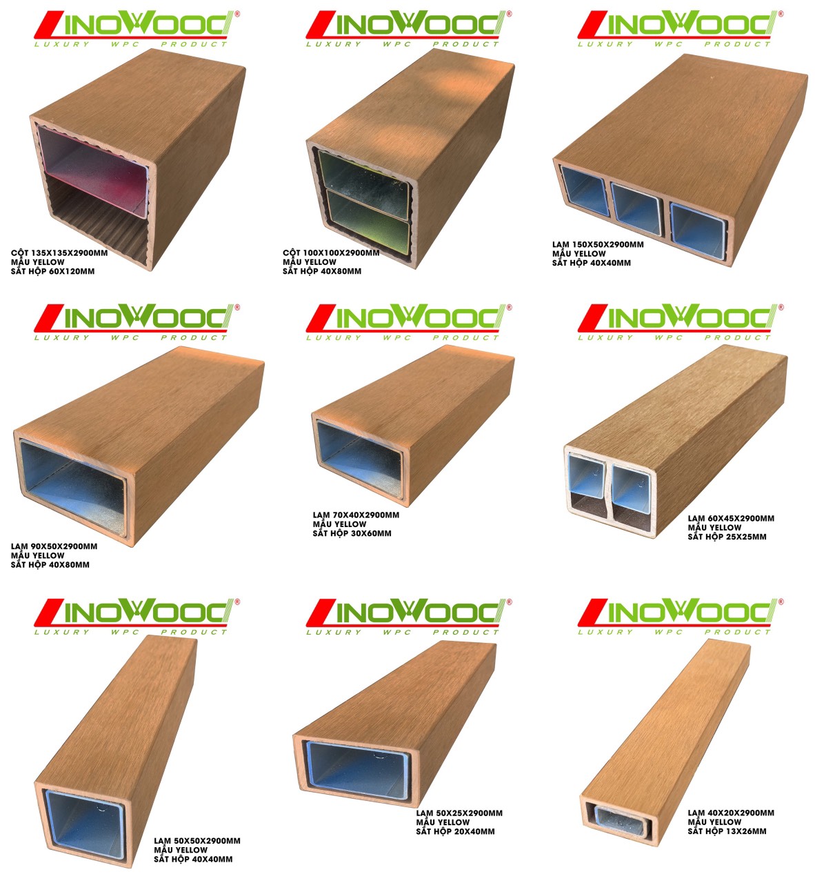 Thanh lam trụ ngoài trời linowood - sàn ngoài trời bình dương