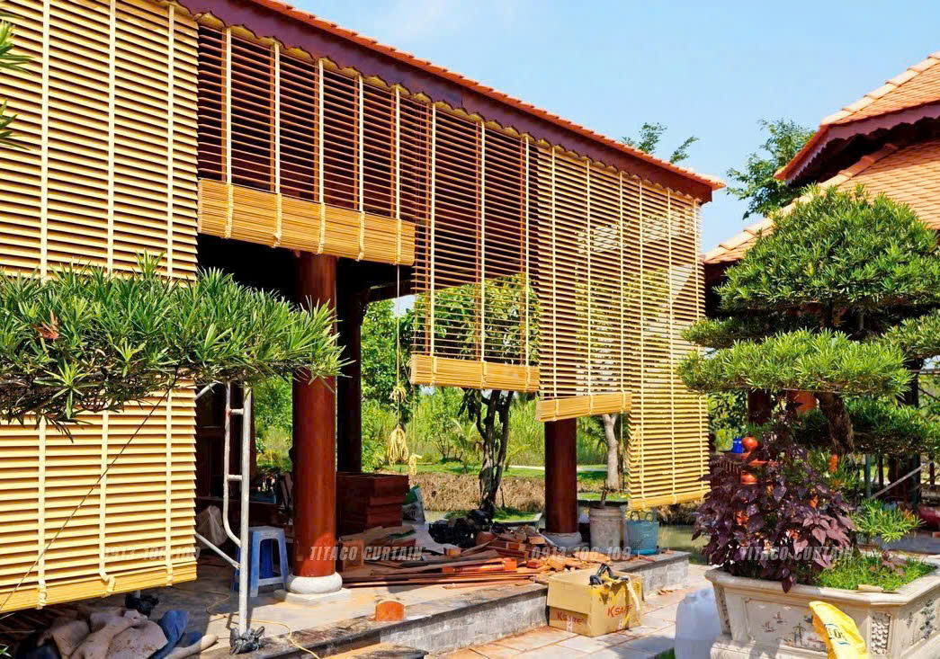 Rèm gỗ ngoài trời tại Bình Dương