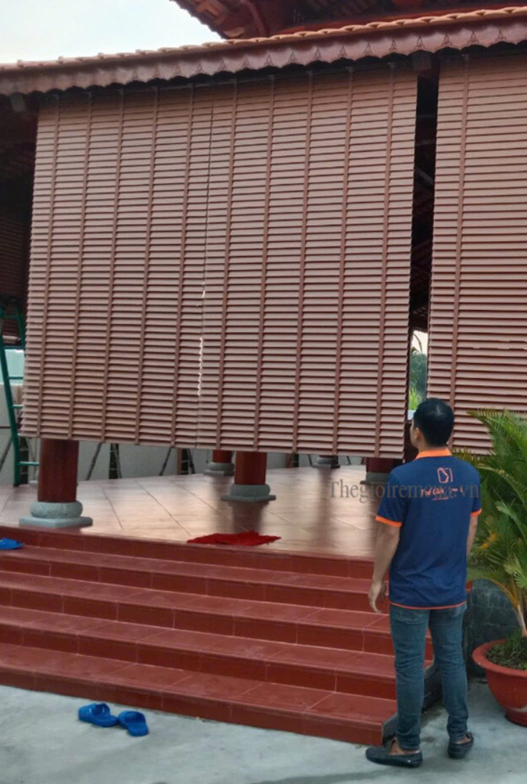 Rèm gỗ ngoài trời tại Bình Dương